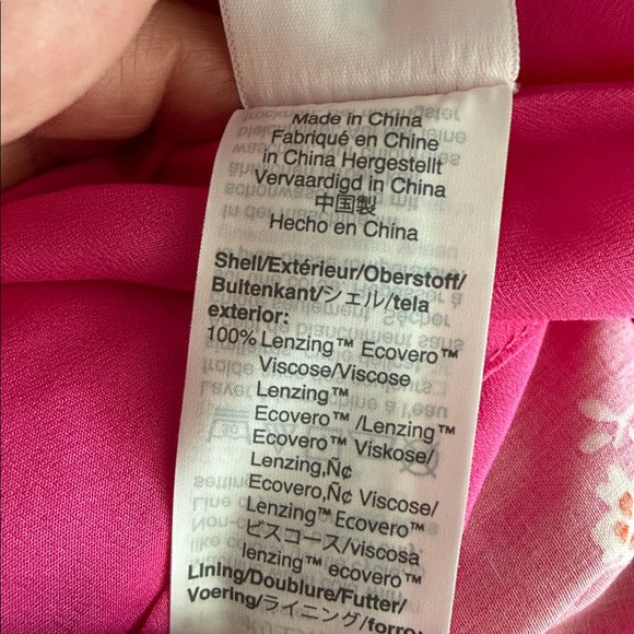 J. Crew Dress Size 2 Ruffle V Neck Mini Dress Pink White Floral Flirty Girly - Picture 10 of 11